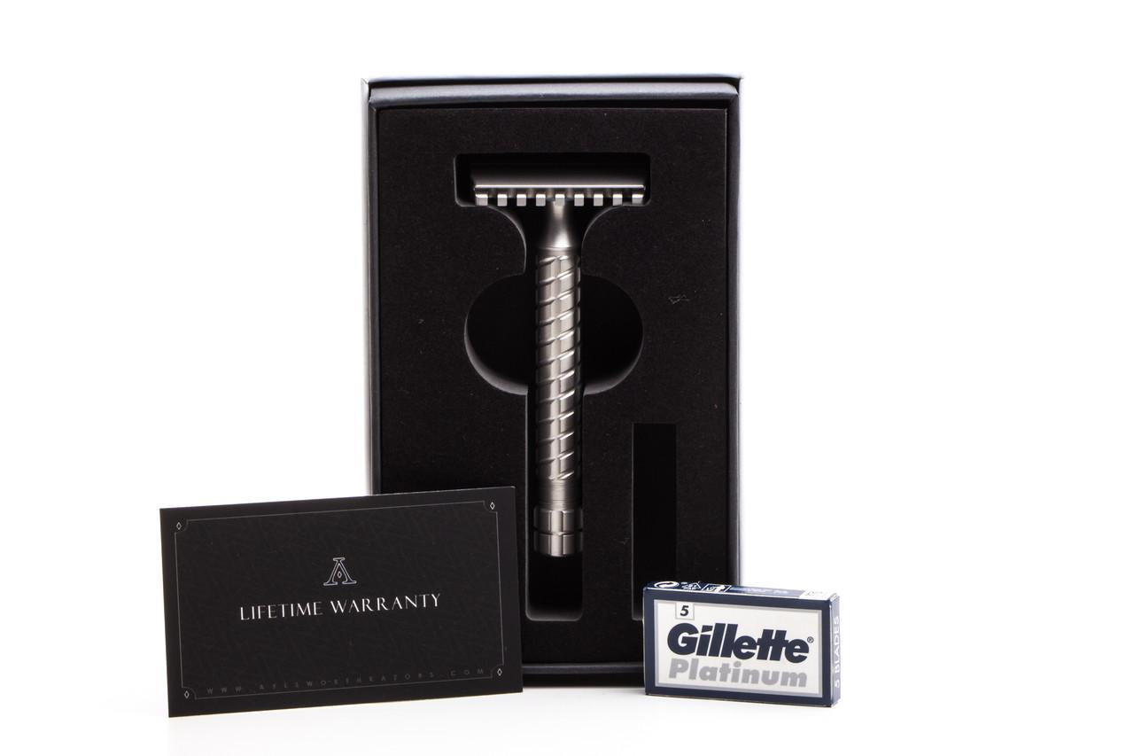 Aylsworth Razors |  The Drakkant Open Comb Satin Razor