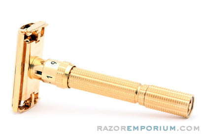 1965 Gillette K1 Slim Adjustable TTO Safety Razor 24K Gold Revamp