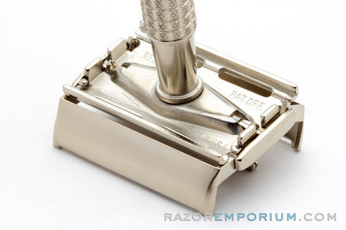 1955 A4 Gillette Flair Tip DE Super Speed Safety Razor | Factory Nickel Revamp