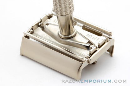 1955 A4 Gillette Flair Tip DE Super Speed Safety Razor | Factory Nickel Revamp
