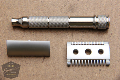 iKon Shavecraft Long Handled Stainless DE Safety Razor