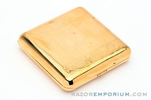1930's Gillette NEW Long Comb Somerset Travel DE Razor Set 24K Gold Revamp