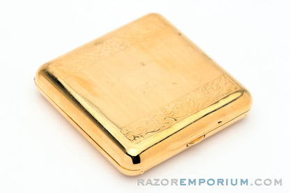 1930's Gillette NEW Long Comb Somerset Travel DE Razor Set 24K Gold Revamp