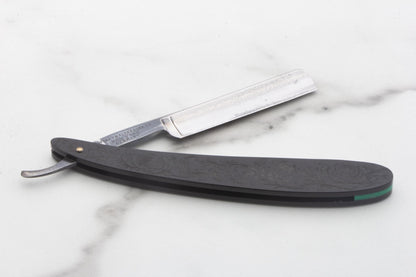 4/8" Vintage Restored Sperry & Alexander Co. Black Beauty Straight Razor With Rose Etched Scales