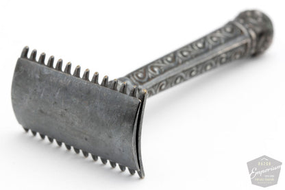 1909 Gillette ABC Pocket Edition Greek Column Handle Silver Patina