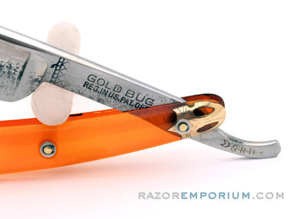 11/16" S.R. Droescher "Gold Bug" Square Point Straight Razor | Solingen, Germany