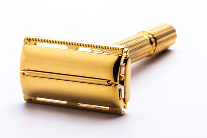1964 J4 Gillette Slim Adjustable Double Edge Safety Razor | 24K Gold Revamp