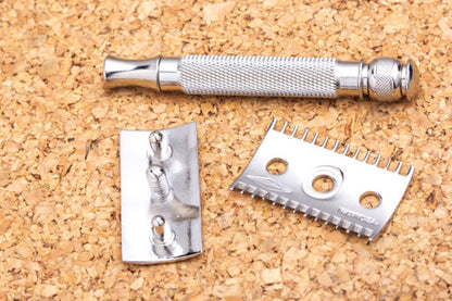1920's Gillette Ball End Old Type Double Edge Safety Razor | Factory Nickel Revamp