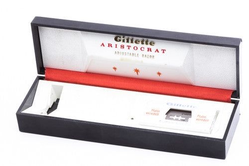1960's Gillette Slim Adjustable Aristocrat Original Black Case