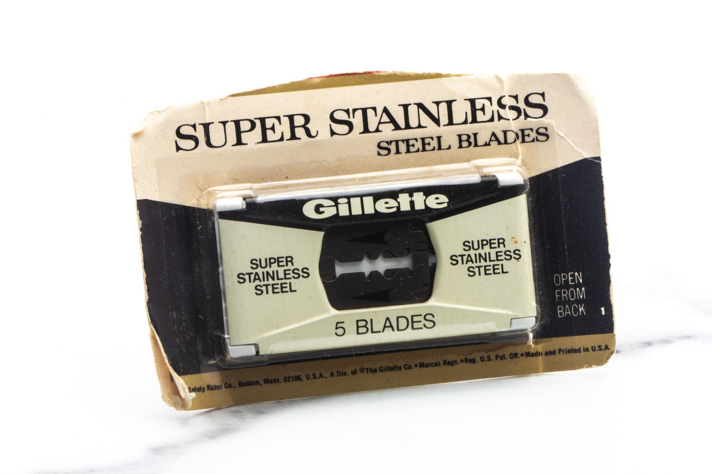 Gillette Super Stainless Double Edge (5) - New Old Stock (NOS) Razor Blades