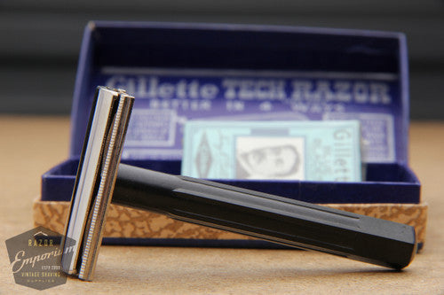 Gillette 1932 Bakelite Tech Razor in Brown Box - Made in Canada – Razor ...