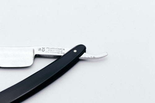 7/8" Filarmonica Doble Temple #14 Straight Razor w/ Black Scales | Spain