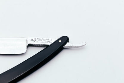 7/8" Filarmonica Doble Temple #14 Straight Razor w/ Black Scales | Spain