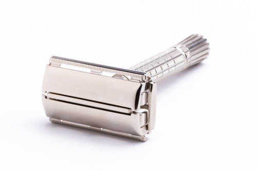 1958 Gillette Flair Tip Super Speed Razor Factory Nickel Revamp D3