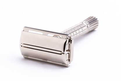 1958 Gillette Flair Tip Super Speed Razor Factory Nickel Revamp D3