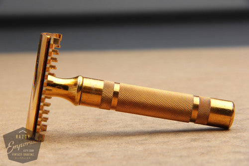 Gillette 1930's Gold NEW Long Comb Double Edge Safety Razor