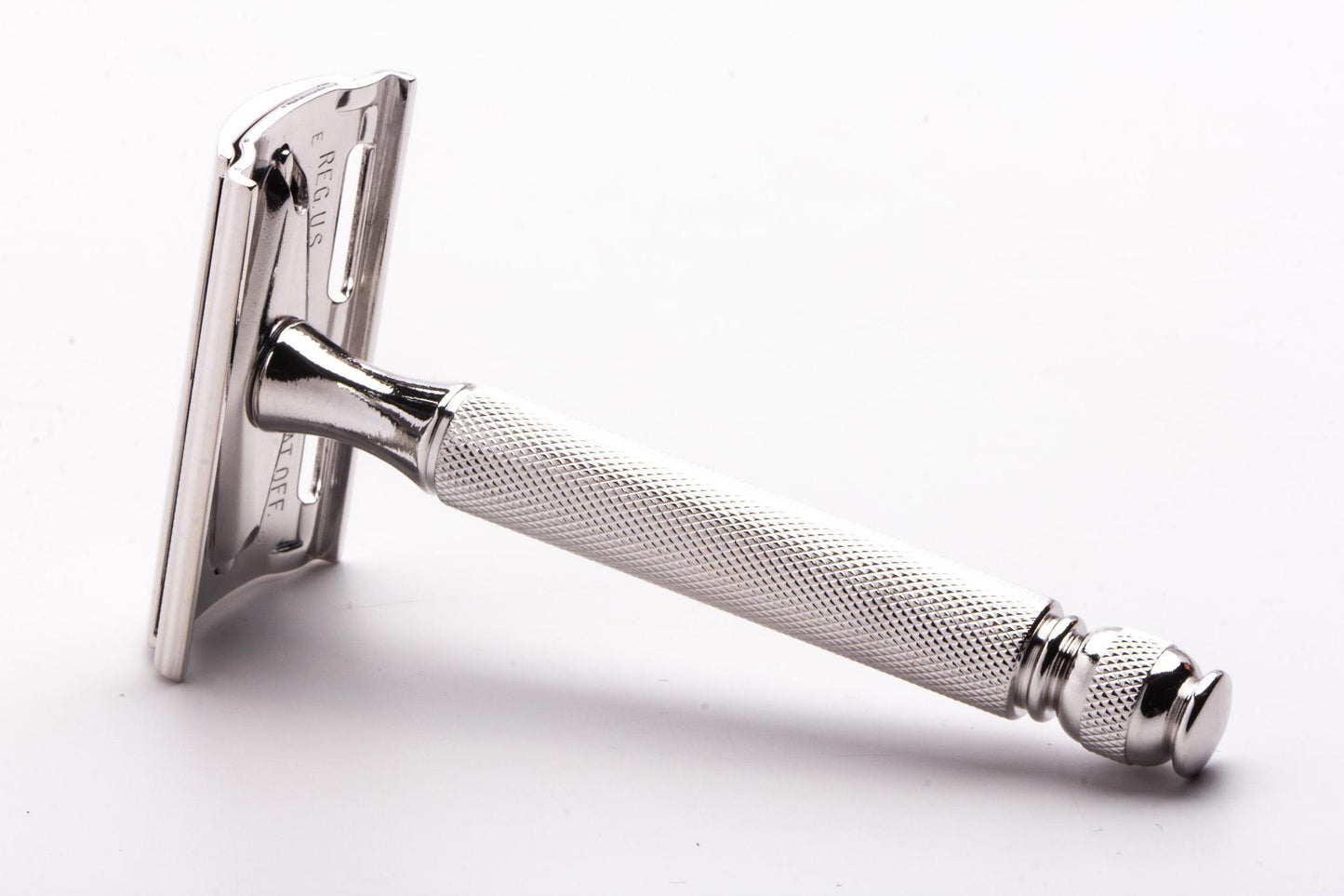 1959 E2 Gillette Three Peice Ball End Tech Double Edge Safety Razor | Rhodium Revamp