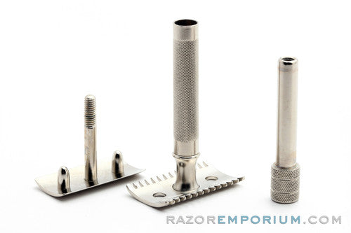1922 Gillette Single Ring DE Safety Razor | Factory Nickel Revamp