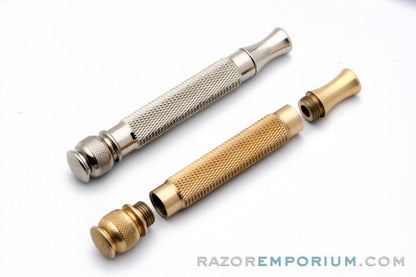 1930's Gillette NEW Short Comb Ball End Replica Handle with Revamped Head Double Edge Safety Razor