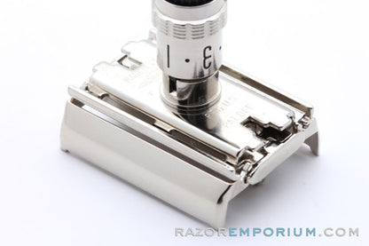 1970 Gillette Super Adjustable 84 TTO Short Safety Razor Factory Nickel Revamp
