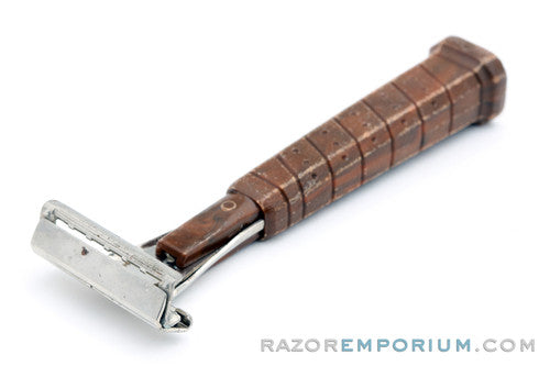 1960s Schick Grip Injector Safety Type L Razor Tennis & Golf Handle - Good