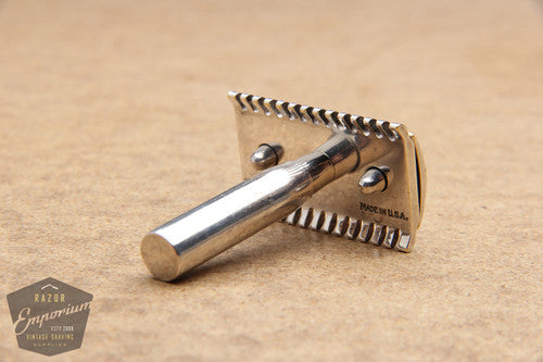 Gillette / Tiffany & Co. 1927 Sterling Silver DE Travel Razor