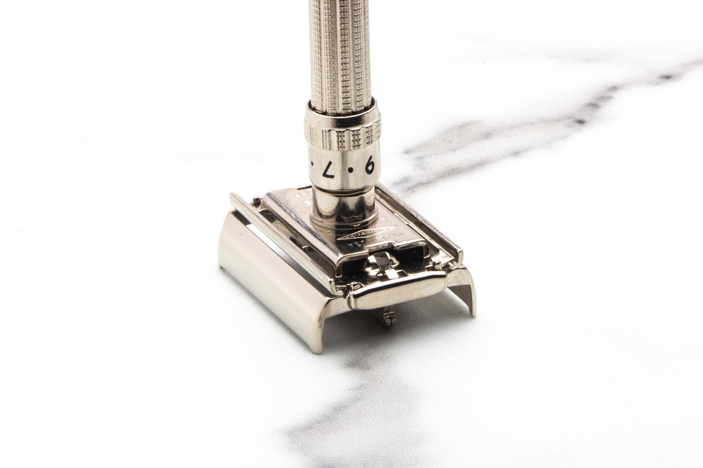 1966 L2 Gillette Slim Adjustable TTo Double Edge Safety Razor | Factory Nickel Revamp
