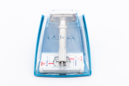 1964 J4 Gillette Slim Adjustable TTO Safety Razor Set | Original Condition