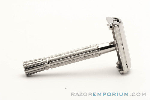 1959 E1 Gillette Flare Tip TTO Super Speed DE Safety Razor Nickel Revamp