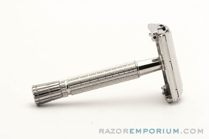 1959 E1 Gillette Flare Tip TTO Super Speed DE Safety Razor Nickel Revamp