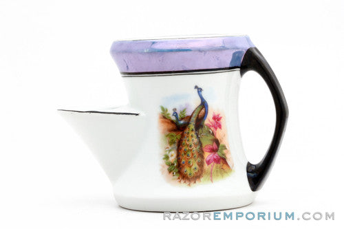 Peacocks Ceramic Shaving Scuttle