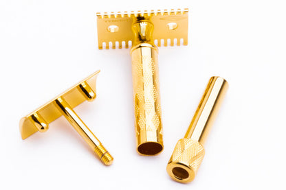 1920's Gillette New Improved Standard DE Safety Razor 24K Gold Revamp