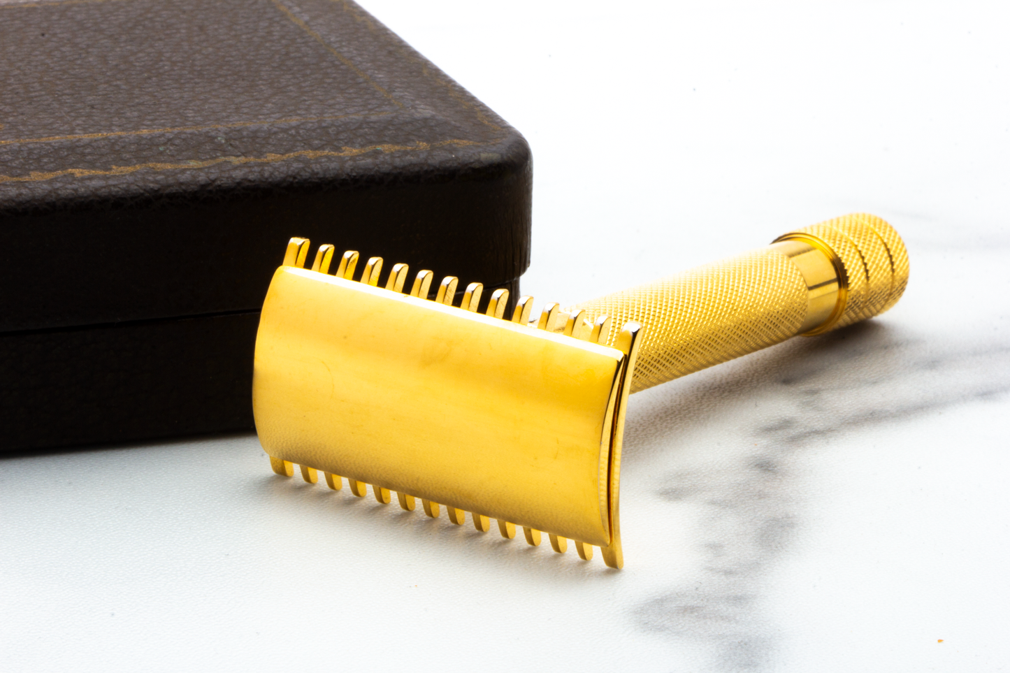 1905 Gillette Gold Single Ring Double Edge Safety Razor Set | 24K Gold Revamp