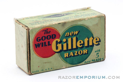 1930's Gillette Goodwill Era Gold DE Razor with Original Box – Razor ...