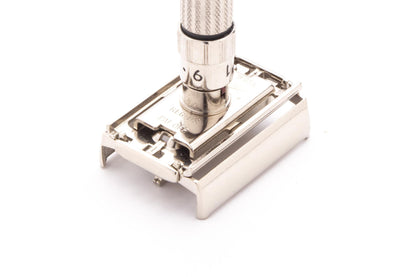 1960 F4 Gillette Fatboy Adjustable TTO Double Edge Safety Razor | Factory Nickel Revamp