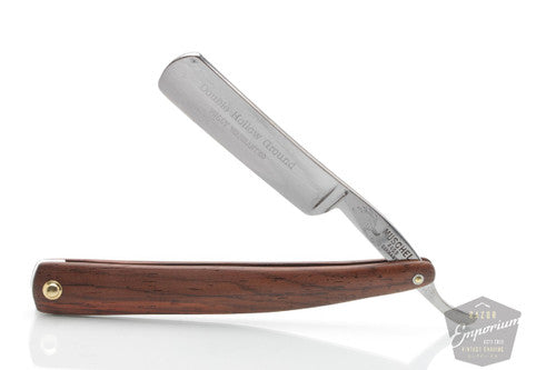 5/8" Muschel German Hollow Ground Straight Razor Wooden Scale