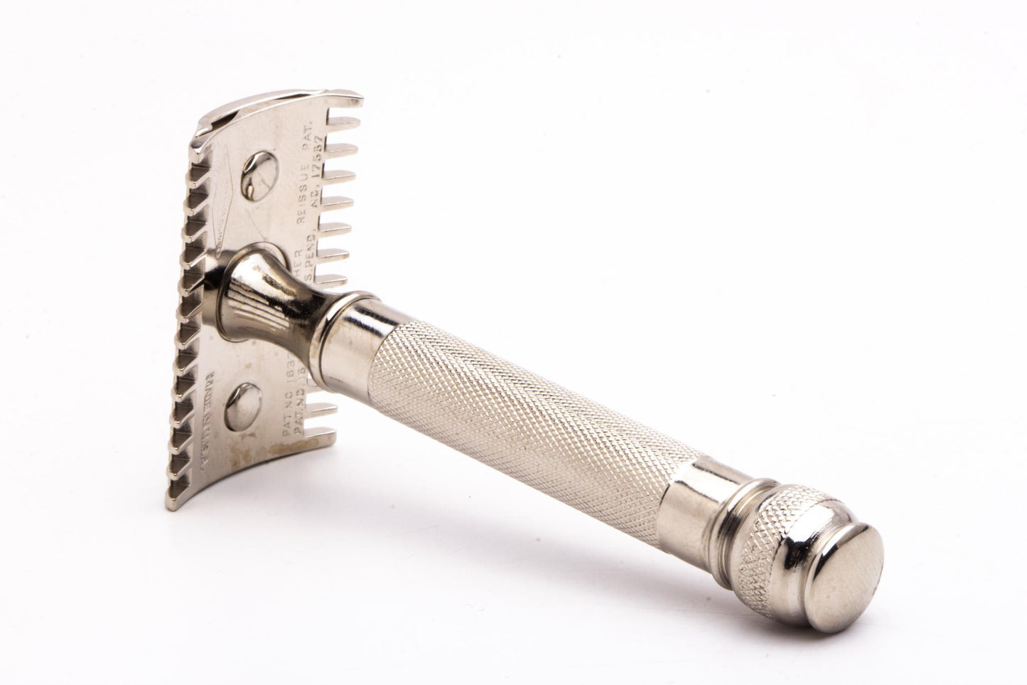 1930's Gillette Goodwill Ball End Replica Handle Double Edge Safety Razor | Factory Nickel Revamp
