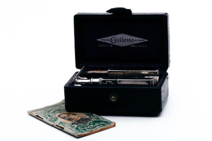 1916 Gillette Single Ring Old Type DE Safety Razor Set