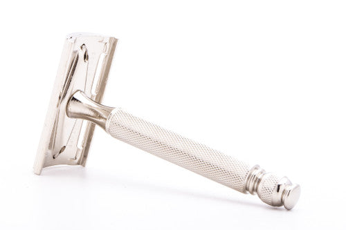 1954 Z4 Gillette Ball End Tech Double Edge Safety Razor | Factory Nickel Revamp