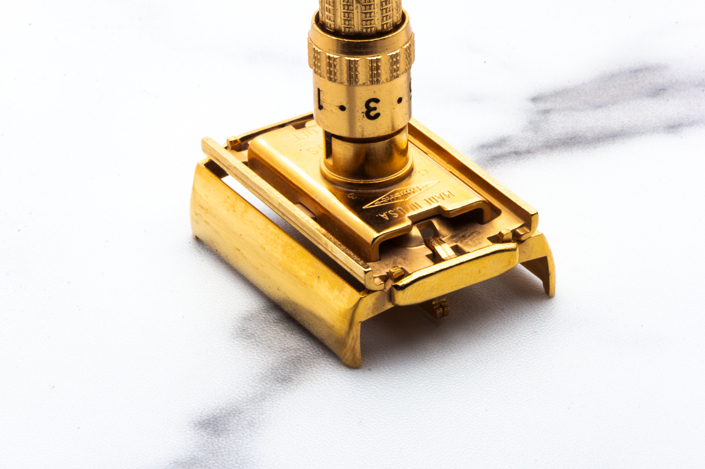 1961 G3 Gillette Gold Slim Aristocrat Adjustable Double Edge Safety Razor Set | Original Condition