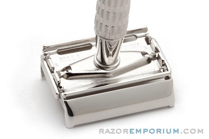 1955 Gillette Red Tip Heavy Super Speed DE Safety Razor Rhodium Revamp