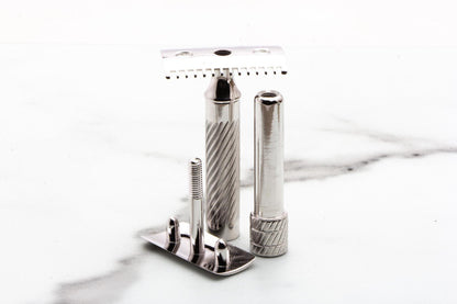 1914-1924 Gillette Old Type Military Bulldog Double Edge Safety Razor Set | Rhodium Revamp