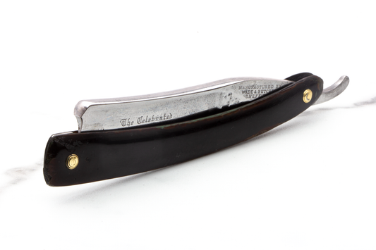 8/8'' Vintage Restored Wade & Butcher "The Celebrated" Straight Razor With Original Scales