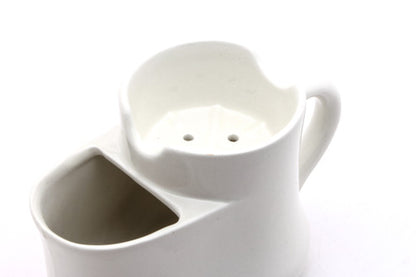 White Vintage Scuttle Shaving Mug