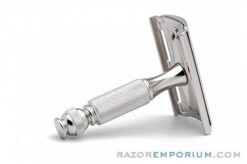 1947-51 Gillette Travel Tech DE Safety Razor | Factory Nickel Revamp