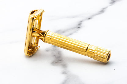 1946-47 Gillette Aristocrat Double Edge Safety Razor Set | 24K Gold Revamp