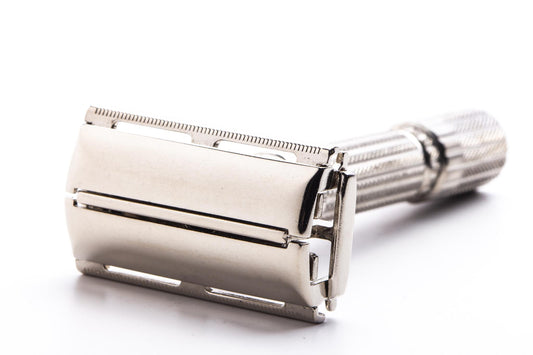 1960 F3 Gillette Fatboy Adjustable TTO Double Edge Safety Razor | Factory Nickel Revamp