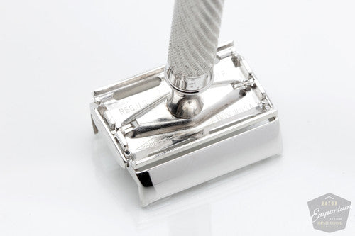1948-1950 Gillette Executive Razor in Ostrich Leather Case | Rhodium Revamp
