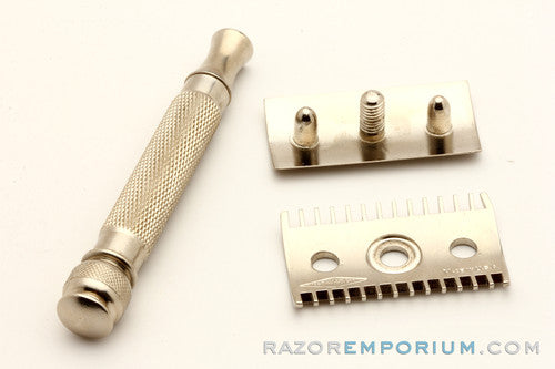1930s Gillette NEW Short Comb DE Safety Razor w/ Replica Handle