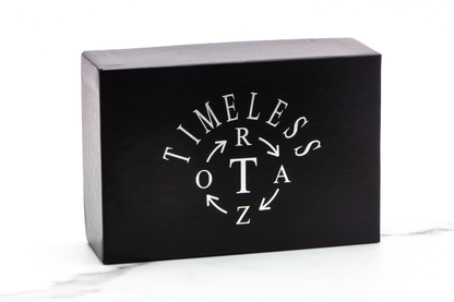 Timeless Razor | Titanium Scalloped .095mm Baseplate With Crown Handle & Stand